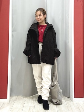 「アイテム（ブーツ）」を使った、shio さん（レディース・143cm）の秋コーディネート