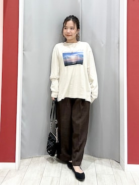 「Lee（リー）のアイテム」を使った、shio さん（レディース・143cm）の秋コーディネート