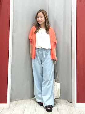 「アイテム（シャツ/ブラウス）」を使った、shio さん（レディース・143cm）の夏コーディネート