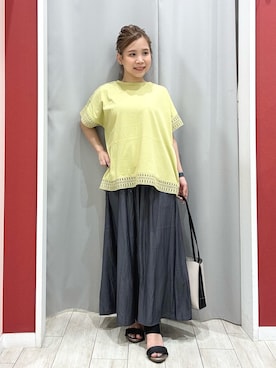 「DRESKIP（ドレスキップ）のアイテム（パンツ）」を使った、shio さん（レディース・143cm）の夏コーディネート