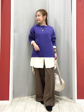 「アイテム（チュニック）」を使った、shio さん（レディース・143cm）の秋コーディネート