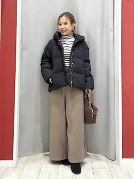 「おでかけコーデ」｜「アイテム（ダウンジャケット/コート）」を使った、shio さん（レディース・143cm）の冬コーディネート