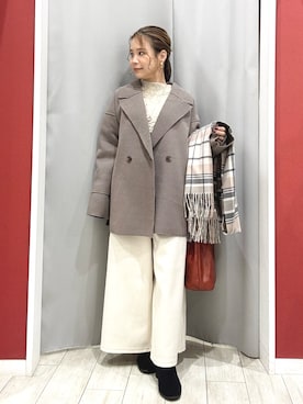 「アイテム（トートバッグ）」を使った、shio さん（レディース・143cm）の冬コーディネート