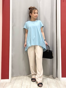 「アイテム（Tシャツ/カットソー）」を使った、shio さん（レディース・143cm・20代）の夏コーディネート