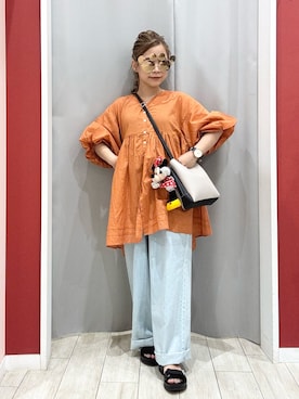 「ディズニーコーデ」｜「アイテム（サンダル）」を使った、shio さん（レディース・143cm）の夏コーディネート