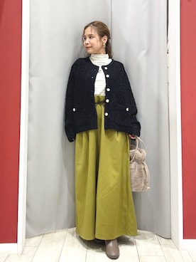 「アイテム（カーディガン/ボレロ）」を使った、shio さん（レディース・143cm）の秋コーディネート