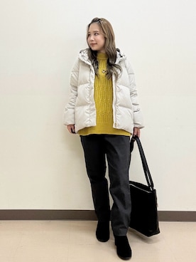 「アイテム（ダウンジャケット/コート）」を使った、shio さん（レディース・143cm）の秋コーディネート
