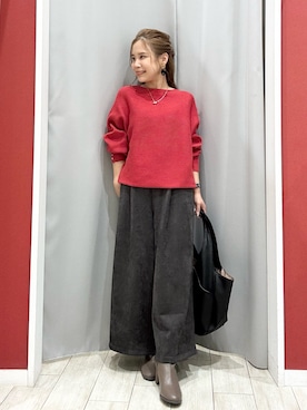 「アイテム（ネックレス）」を使った、shio さん（レディース・143cm）の秋コーディネート