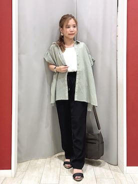 「アイテム（タンクトップ）」を使った、shio さん（レディース・143cm）の夏コーディネート
