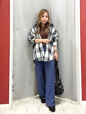 「アイテム（Tシャツ/カットソー）」を使った、shio さん（レディース・143cm）の秋コーディネート