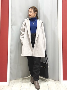 「アイテム（ネックレス）」を使った、shio さん（レディース・143cm）の秋コーディネート