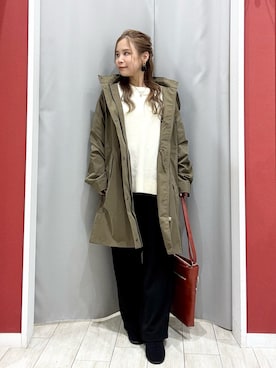 「アイテム（ミリタリージャケット）」を使った、shio さん（レディース・143cm）の秋コーディネート