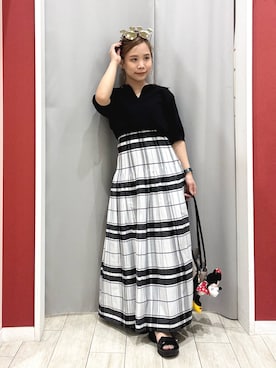「アイテム（スカート）」を使った、shio さん（レディース・143cm）の夏コーディネート