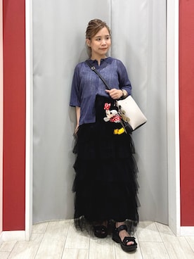 「アイテム（タンクトップ）」を使った、shio さん（レディース・143cm・20代）の夏コーディネート