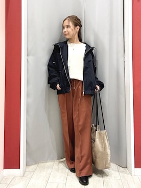 「アイテム（ブルゾン）」を使った、shio さん（レディース・143cm）の秋コーディネート