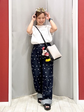 「ディズニーコーデ」｜「アイテム（サンダル）」を使った、shio さん（レディース・143cm）の夏コーディネート