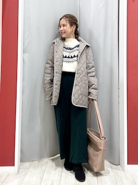 「アイテム（その他アウター、ブラウン系）」を使った、shio さん（レディース・143cm）の冬コーディネート