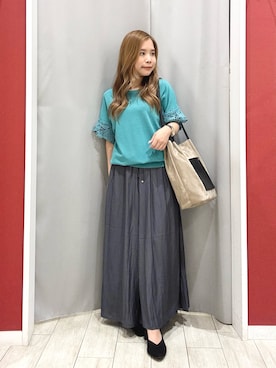 「アイテム（トートバッグ）」を使った、shio さん（レディース・143cm）の夏コーディネート
