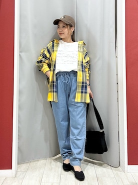 「アイテム（キャップ）」を使った、shio さん（レディース・143cm）の秋コーディネート