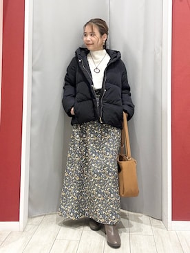 「アイテム（ダウンジャケット/コート）」を使った、shio さん（レディース・143cm）の秋コーディネート