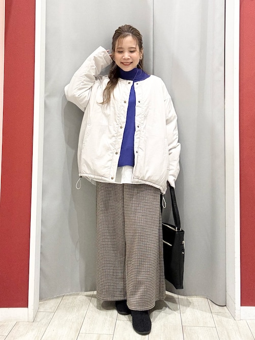 セール】【洗濯機可/撥水/S-LL】リバーシブル ノーカラー中綿ブルゾン