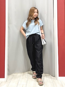 「アイテム（ショルダーバッグ）」を使った、shio さん（レディース・143cm）の夏コーディネート