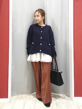 「SHOO・LA・RUE（シューラルー）のアイテム（ブーツ）」を使った、shio さん（レディース・143cm）の秋コーディネート