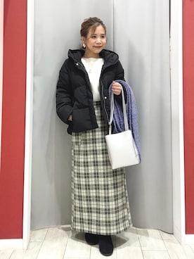 「アイテム（ストール/ショール）」を使った、shio さん（レディース・143cm・20代）の秋コーディネート