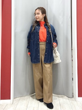 「アイテム（ブーツ）」を使った、shio さん（レディース・143cm）の秋コーディネート