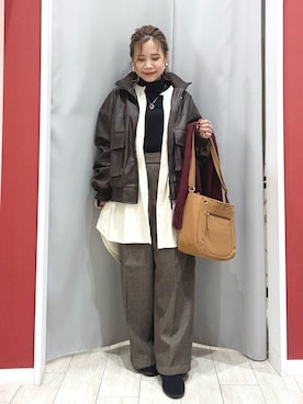 「アイテム（チュニック）」を使った、shio さん（レディース・143cm）の秋コーディネート
