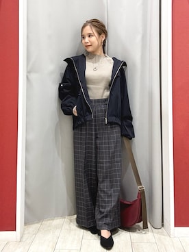 「アイテム（ブルゾン）」を使った、shio さん（レディース・143cm）の秋コーディネート