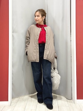 「アイテム（デニムパンツ）」を使った、shio さん（レディース・143cm・20代）の秋コーディネート