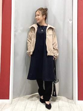 「アイテム（ブルゾン）」を使った、shio さん（レディース・143cm）の秋コーディネート