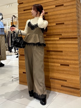 「アイテム（オールインワン・サロペット）」を使った、かおりさん（レディース・147cm・20代）の秋コーディネート