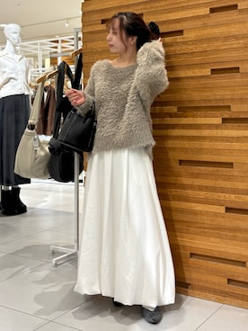 「アイテム（ヘアゴム）」を使った、かおりさん（レディース・147cm）の秋コーディネート