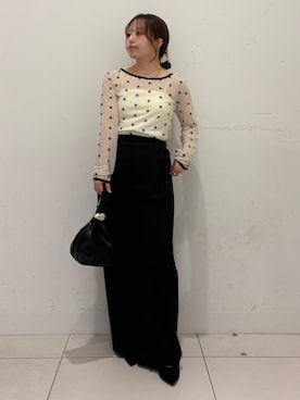 「RODE SKO（ロデスコ）のアイテム」を使った、かおりさん（レディース・147cm）の春コーディネート