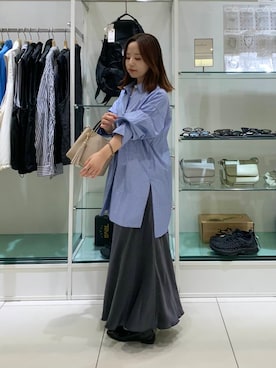 「SENSE OF PLACE by URBAN RESEARCH（センスオブプレイスバイアーバンリサーチ）のアイテム（シャツ/ブラウス）」を使った、かおりさん（レディース・147cm）の夏コーディネート