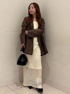 「RODE SKO（ロデスコ）のアイテム」を使った、かおりさん（レディース・147cm）の春コーディネート