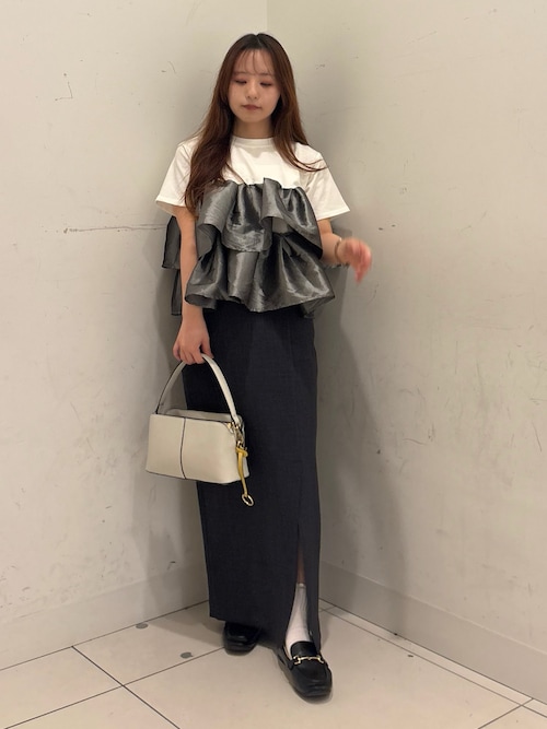 一部WEB限定』『UR TECH DRYLUXE』リネンライクスリットタイトスカート