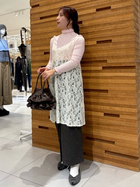 「アイテム（スカート）」を使った、かおりさん（レディース・147cm・20代）の秋コーディネート