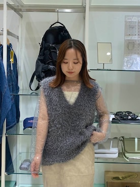 「アイテム（その他トップス、シルバー系）」を使った、かおりさん（レディース・147cm）の秋コーディネート