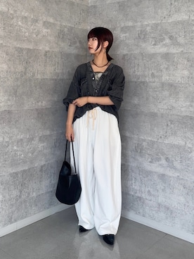 「アイテム（パンプス）」を使った、MEGUMI  さん（レディース・154cm）の夏コーディネート