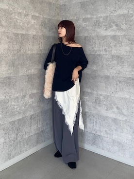 「アイテム（キャミソール）」を使った、MEGUMI  さん（レディース・154cm）の秋コーディネート