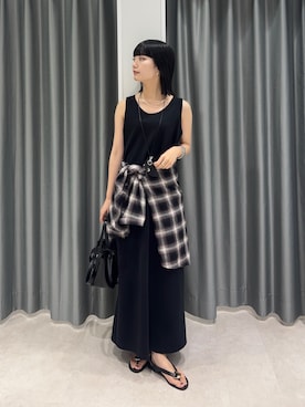 「154cm」｜MEGUさん（レディース・154cm）の夏コーディネート