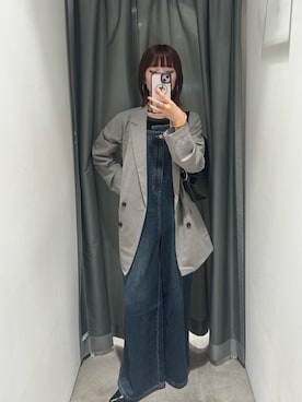 「アイテム（つなぎ/オールインワン）」を使った、MEGUMI  さん（レディース・154cm）の秋コーディネート