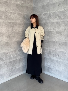 「アイテム（カバーオール）」を使った、MEGUMI  さん（レディース・154cm）の秋コーディネート