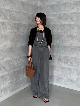 「アイテム（オールインワン・サロペット）」を使った、MEGUMI  さん（レディース・154cm）の夏コーディネート