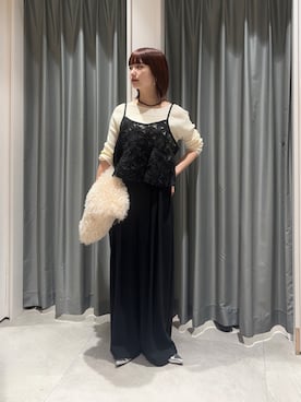 「レディースファッション」｜「アイテム（スラックス）」を使った、MEGUMI  さん（レディース・154cm）の秋コーディネート