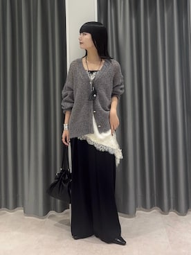 「DouDou（ドゥドゥ）のアイテム（パンツ）」を使った、MEGUさん（レディース・154cm）の秋コーディネート