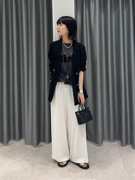 「DouDou（ドゥドゥ）のアイテム（パンツ）」を使った、MEGUMI  さん（レディース・154cm）の夏コーディネート